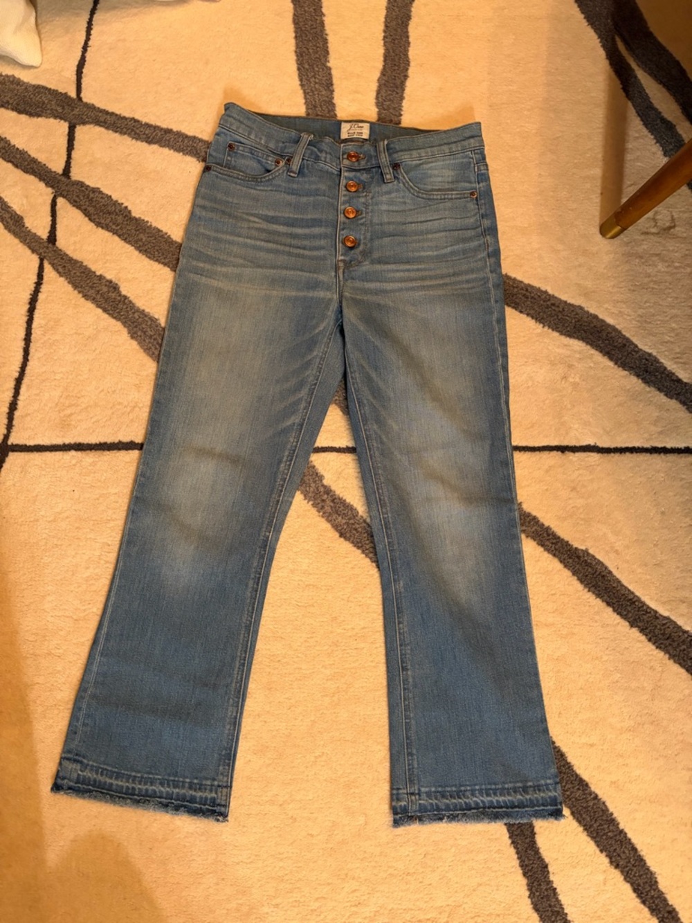 J. Crew Light Blue High-Rise Wide-Leg Button-Fly Jeans
